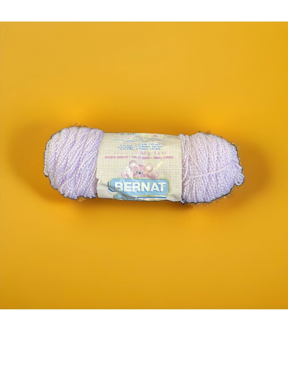 Bernat Baby Coordinates Yarn Soft Mauve Purple 431 yd/160 g/5.6 oz Sports Weight